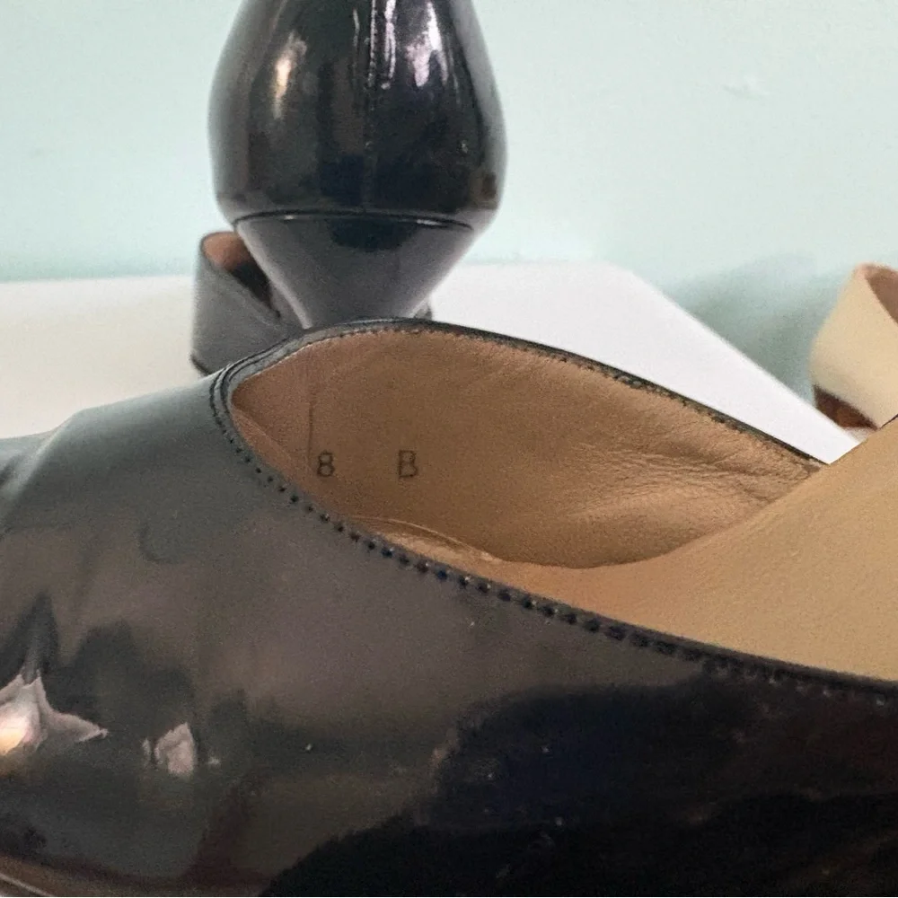Women’s Stuart  Pointed Closed Toe Heels Black Patent Leather Pumps 8M
